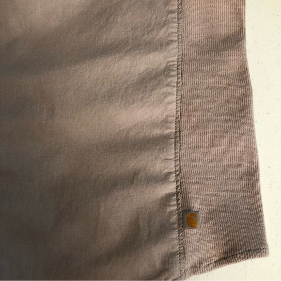Carhartt Woman’s Button-Up Shirt - Lavender/Grey Size XL - Picture 7 of 12